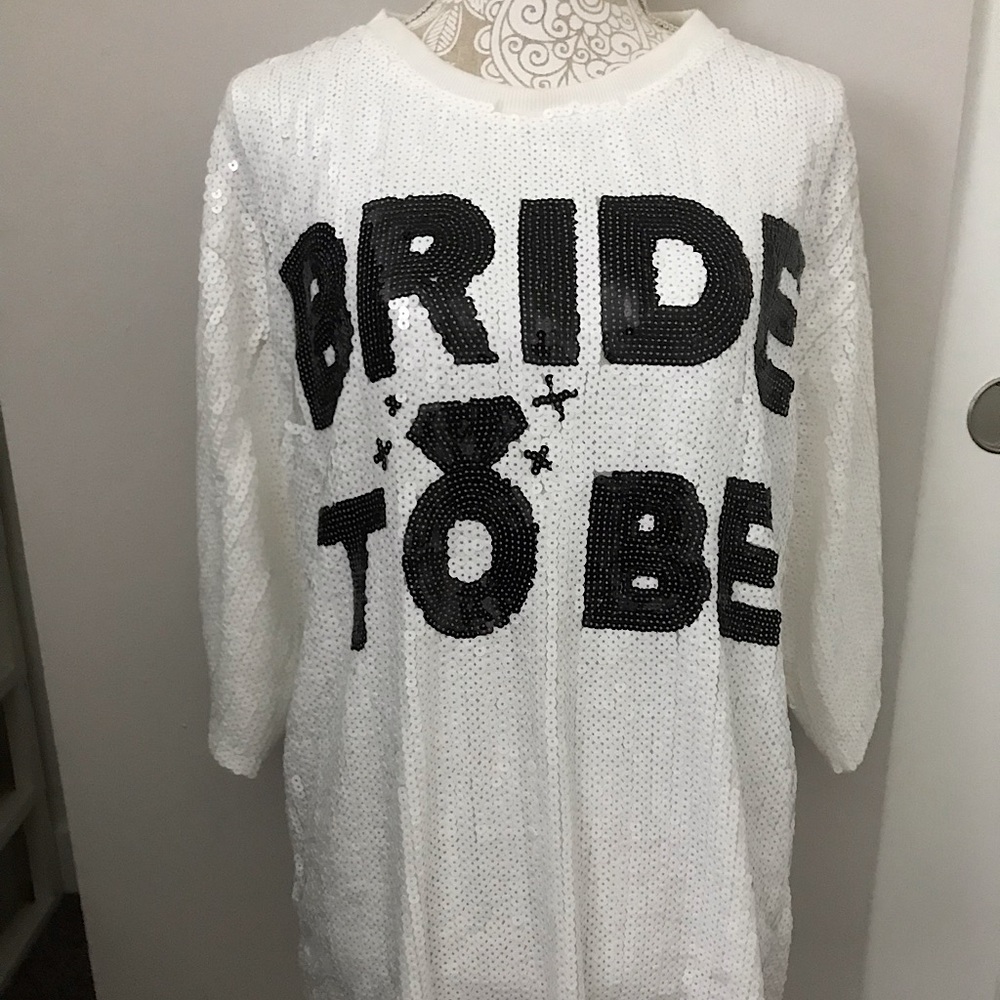 Sequin Bride To Be T-Shirt Dress
